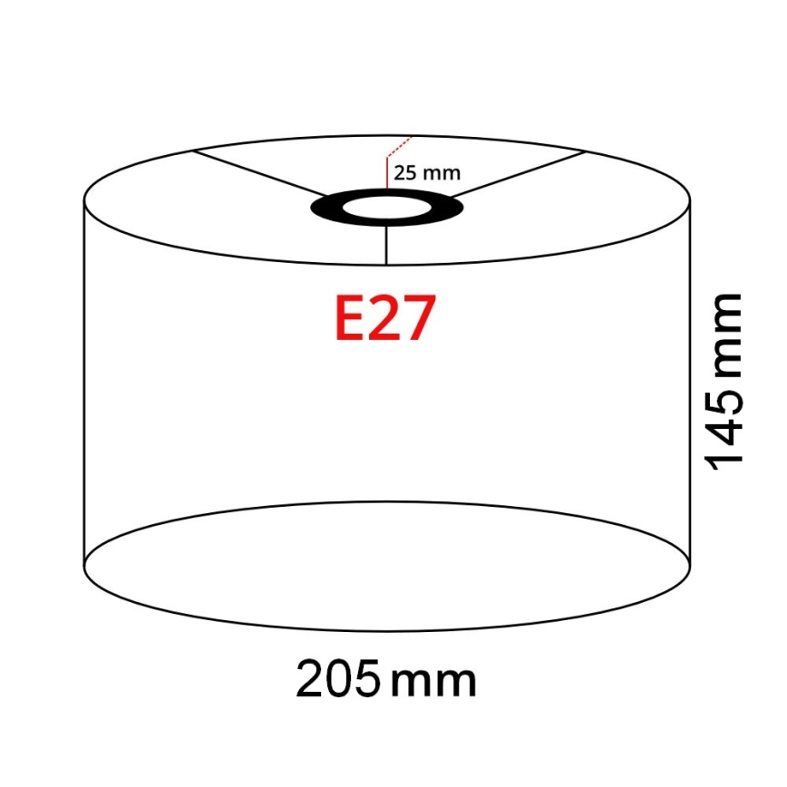 Brilagi - LED stojacia lampa CERIA 1xE27/40W/230V pr. 20,5 cm biela/čierna