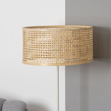 Brilagi - LED stojacia lampa CERIA 1xE27/40W/230V pr. 25 cm bambus/biela