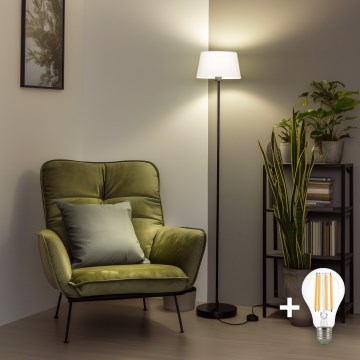 Brilagi - LED stojacia lampa CERIA 1xE27/40W/230V pr. 30 cm biela/čierna