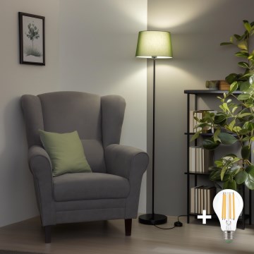 Brilagi - LED Stojacia lampa CERIA 1xE27/40W/230V pr. 30 cm zelená/čierna
