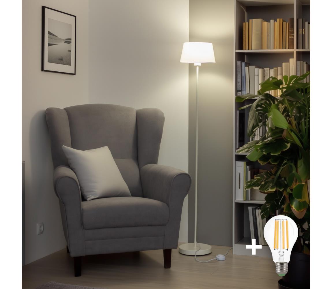 Brilagi - LED stojacia lampa CERIA 1xE27/40W/230V priem. 25 cm biela EG300182+EG781032