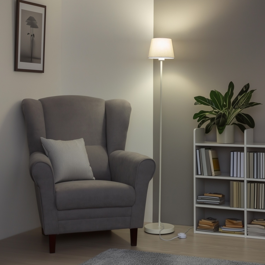 Brilagi - LED stojacia lampa CERIA 1xE27/40W/230V priemer 20,5 cm sivá/biela