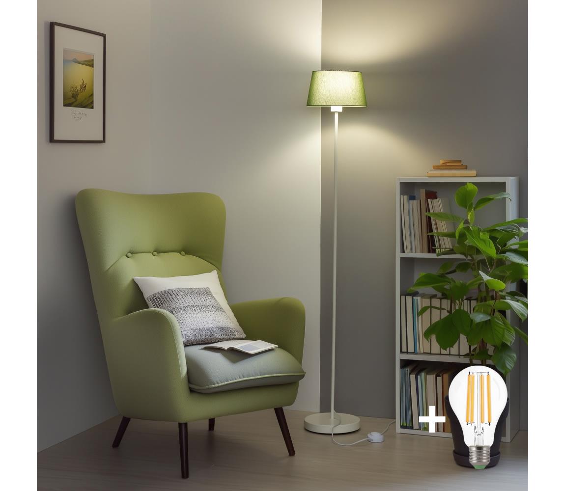 Brilagi - LED stojacia lampa CERIA 1xE27/40W/230V priemer 25 cm zelená/biela EG300182+EG781034