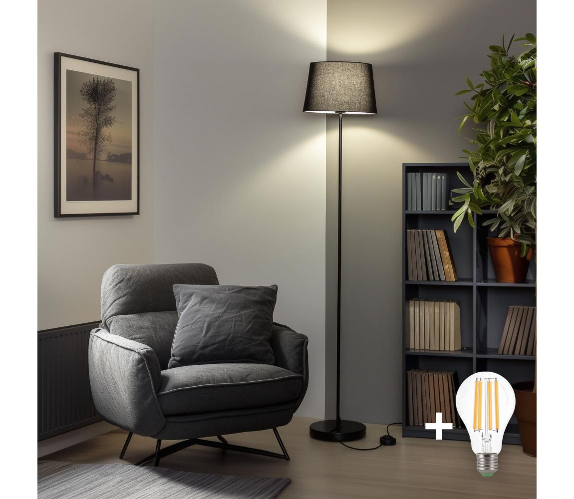 Brilagi - LED stojacia lampa CERIA 1xE27/40W/230V, priemer 30 cm, čierna SA2187+EG781038