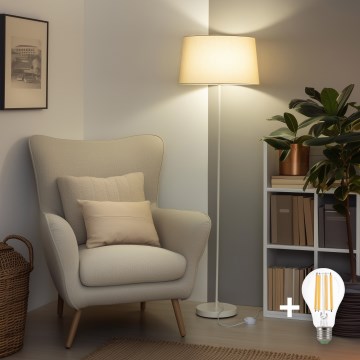 Brilagi - LED stojacia lampa CERIA 1xE27/40W/230V priemer 45 cm béžová/biela