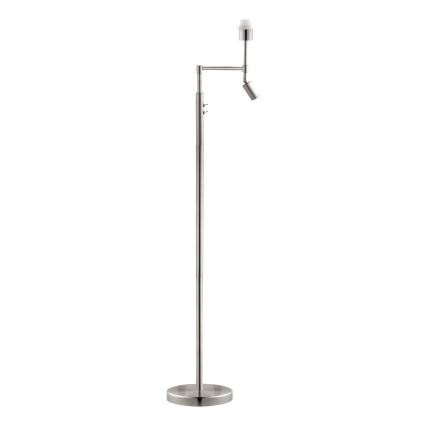 BRILAGI - LED stojacia lampa CERIA 1xE27/60W/230V + LED/2,1W priemer 45 cm matný chróm/biela