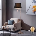 BRILAGI - LED stojacia lampa CERIA 1xE27/60W/230V + LED/2,1W priemer 30 cm matný chróm/čierna
