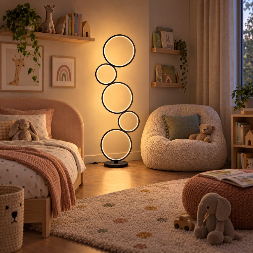 BRILAGI - LED stojacia lampa ECHO LED/36W/230V 4000K 110 cm čierna