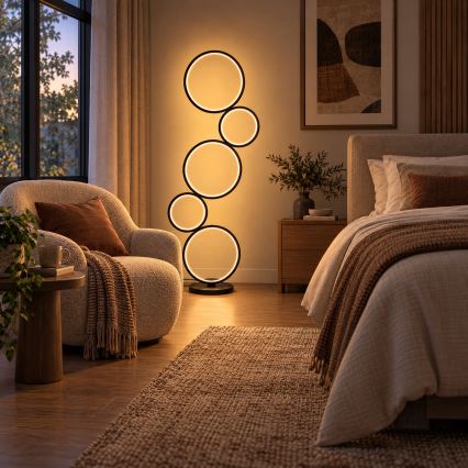 BRILAGI - LED stojacia lampa ECHO LED/36W/230V 4000K 110 cm čierna