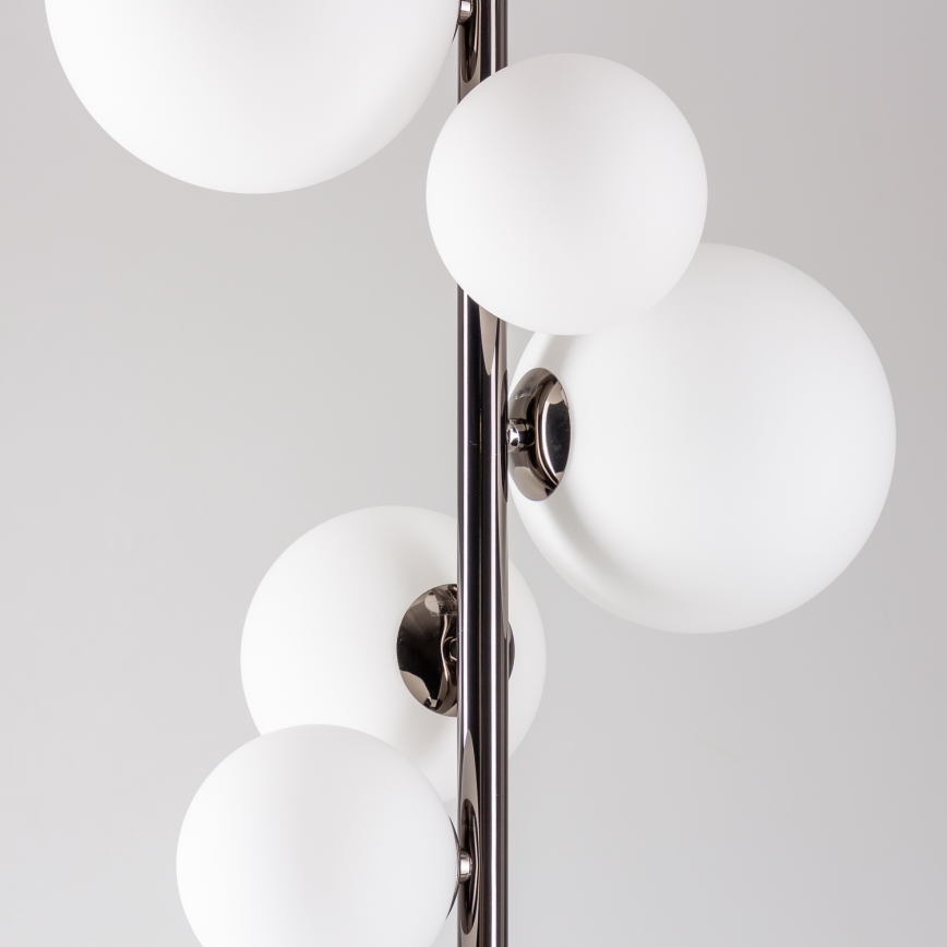 Brilagi - LED stojacia lampa MILLA 7xG9/3W/230V čierny chróm/biela