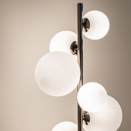 Brilagi - LED stojacia lampa MILLA 7xG9/3W/230V čierny chróm/biela