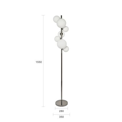 Brilagi - LED stojacia lampa MILLA 7xG9/3W/230V čierny chróm/biela