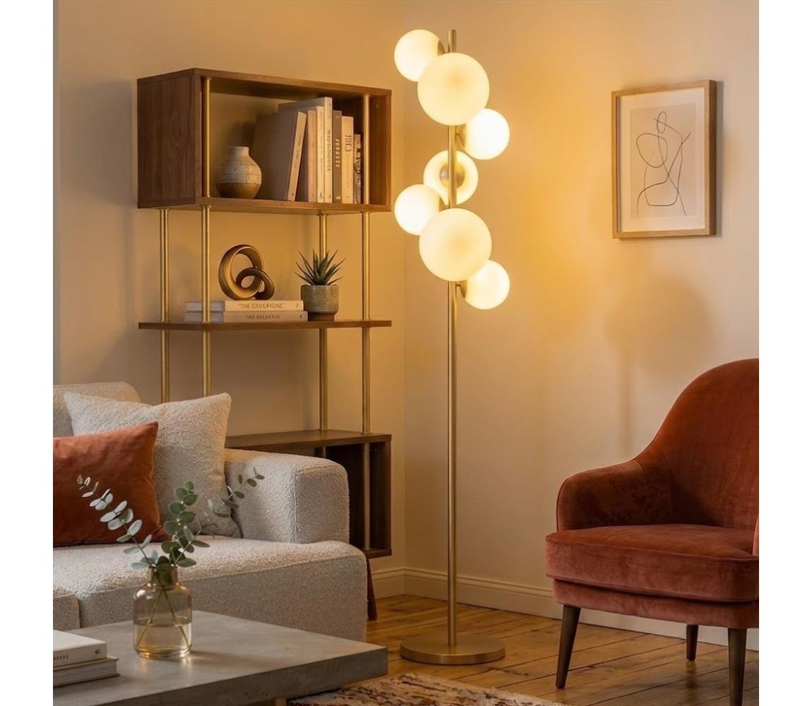 Brilagi - LED Stojacia lampa MILLA 7xG9/3W/230V zlatá/biela 3010-7GW