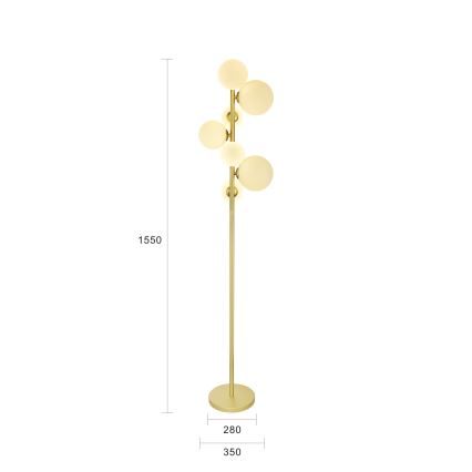 Brilagi - LED Stojacia lampa MILLA 7xG9/3W/230V zlatá/biela