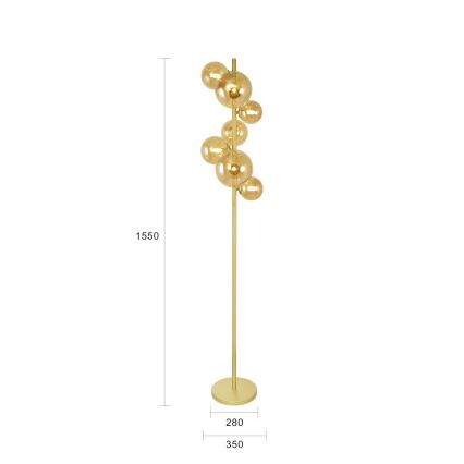 Brilagi - LED Stojacia lampa MILLA 7xG9/3W/230V zlatá