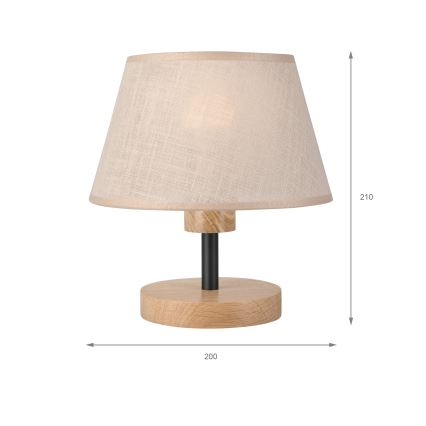 Brilagi - LED Stolná lampa ANTHONY 1xE14/40W/230V dub/béžová