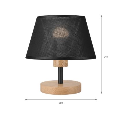 Brilagi - LED Stolná lampa ANTHONY 1xE14/40W/230V dub/čierna