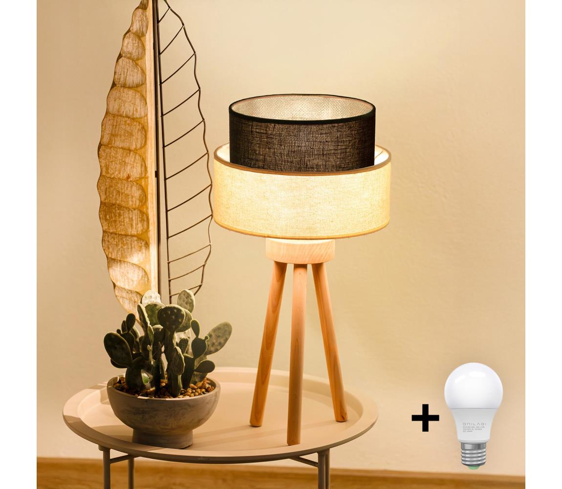 Brilagi - LED stolná lampa BOHO STYLE 1xE27/15W/230V krémová/hnedá 8590828027966