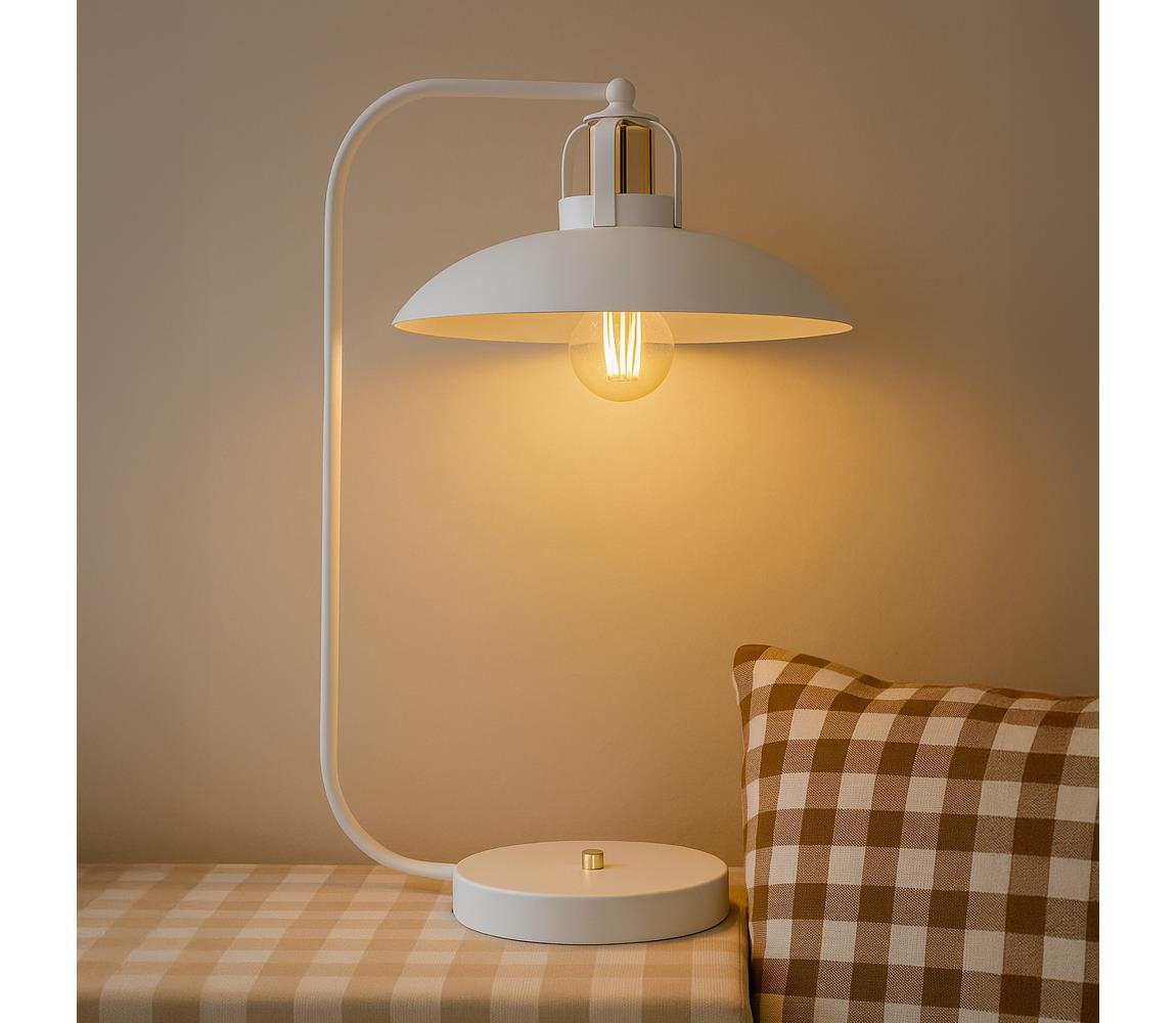 Brilagi - LED Stolná lampa FLAMENGO 1xE27/60W/230V biela BG72371