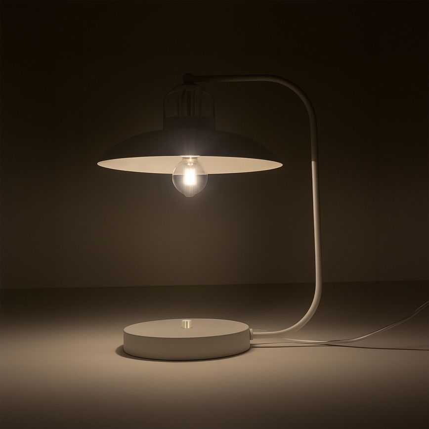 Brilagi - LED Stolná lampa FLAMENGO 1xE27/60W/230V biela