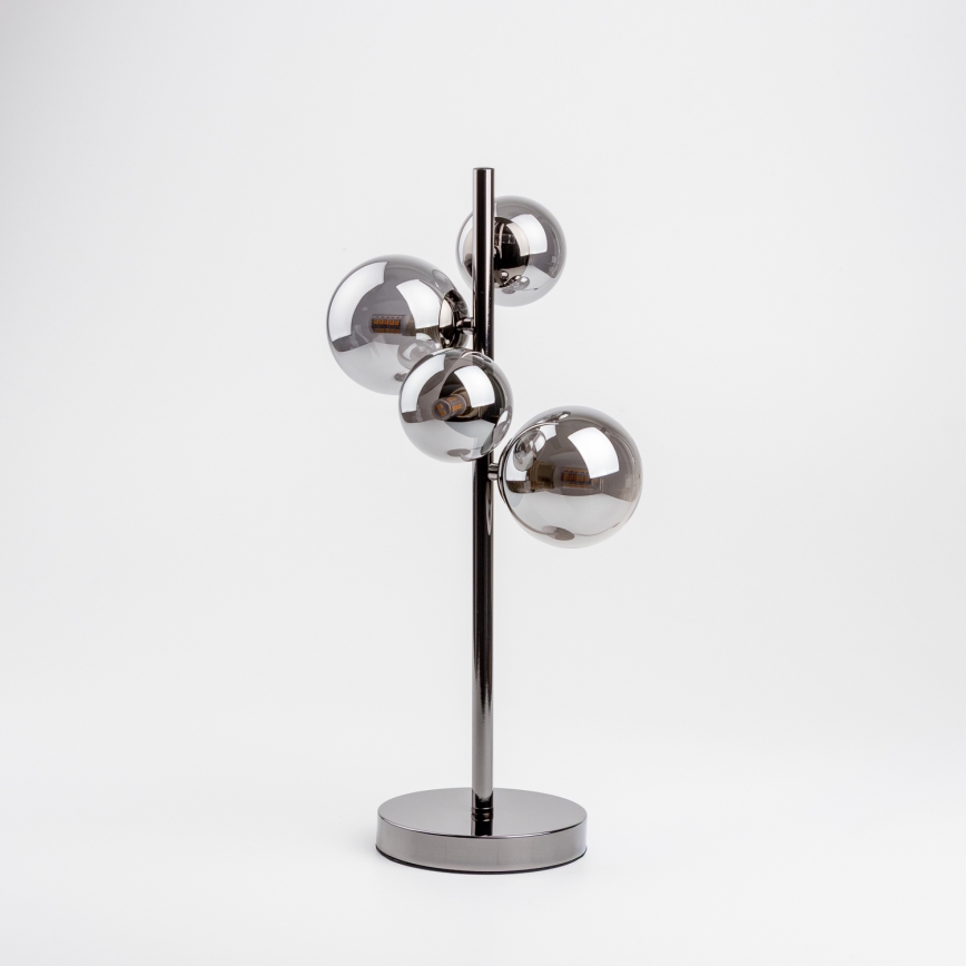 Brilagi - LED stolná lampa MILLA 4xG9/3W/230V čierny chróm/dymová