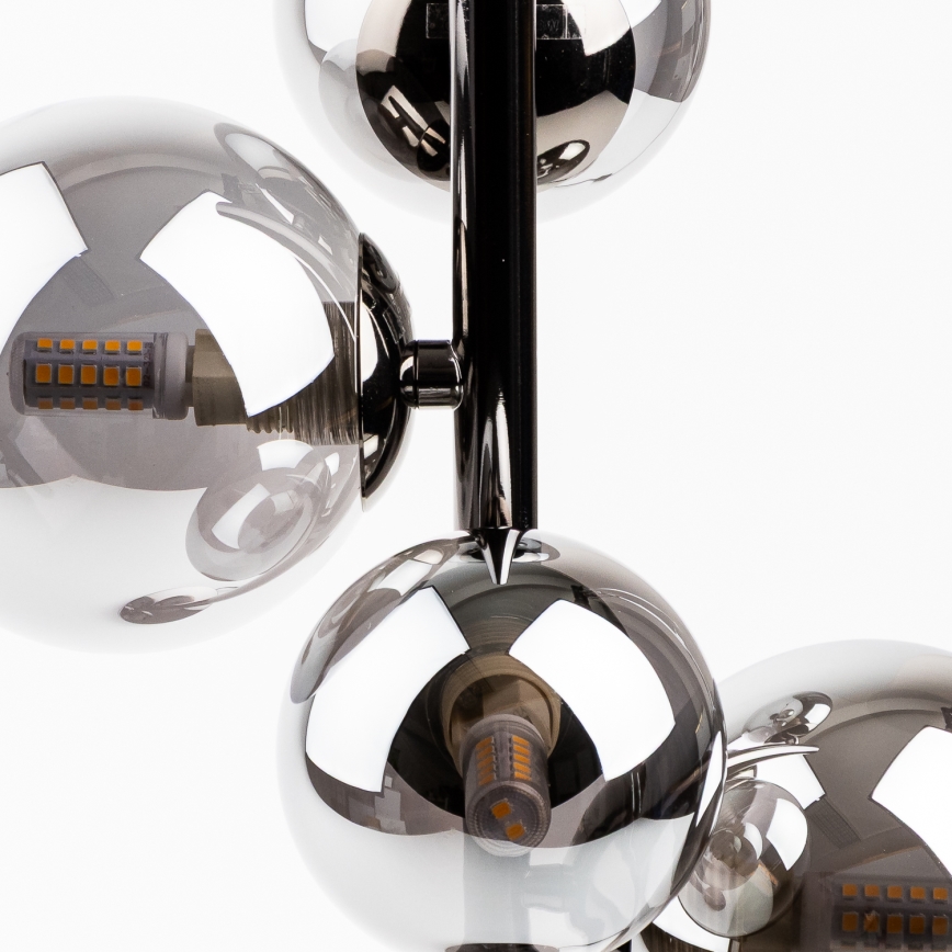 Brilagi - LED stolná lampa MILLA 4xG9/3W/230V čierny chróm/dymová