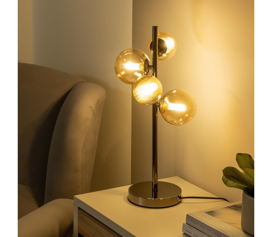 Brilagi - LED Stolná lampa MILLA 4xG9/3W/230V čierny chróm/zlatá 8010-4CA