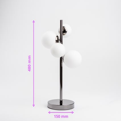 Brilagi - LED Stolná lampa MILLA 4xG9/3W/230V lesklý chróm/biela