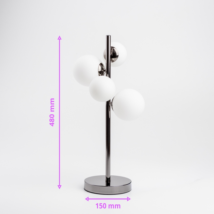 Brilagi - LED Stolná lampa MILLA 4xG9/3W/230V lesklý chróm/biela