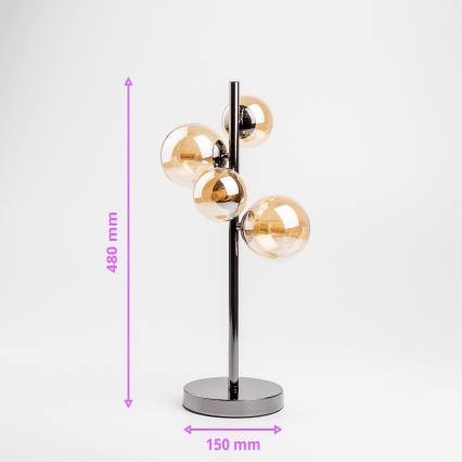 Brilagi - LED Stolná lampa MILLA 4xG9/3W/230V lesklý chróm/zlatá