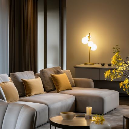 Brilagi - LED Stolná lampa MILLA 4xG9/3W/230V zlatá/biela