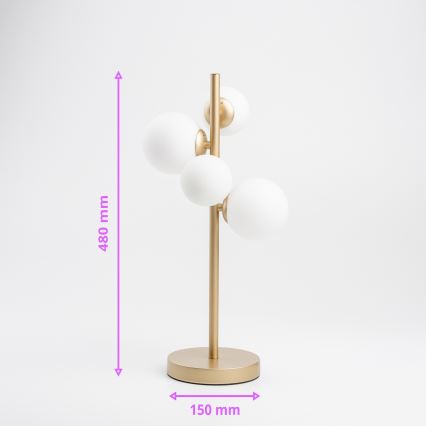 Brilagi - LED Stolná lampa MILLA 4xG9/3W/230V zlatá/biela