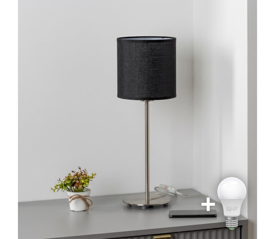 Brilagi - LED stolná lampa NUBILA 1xE27/60W/230V čierna EG32512+BG1581