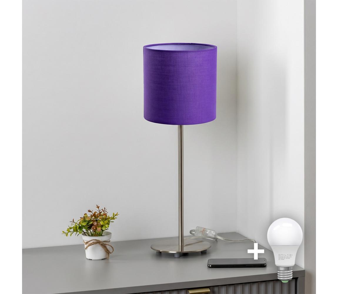 Brilagi - LED stolná lampa NUBILA 1xE27/60W/230V fialová EG32512+BG1580