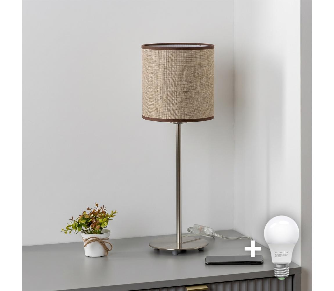Brilagi - LED stolná lampa NUBILA 1xE27/60W/230V hnedá EG32512+BG1583