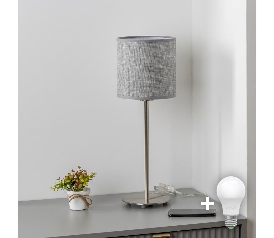 Brilagi - LED stolná lampa NUBILA 1xE27/60W/230V sivá EG32512+BG1582