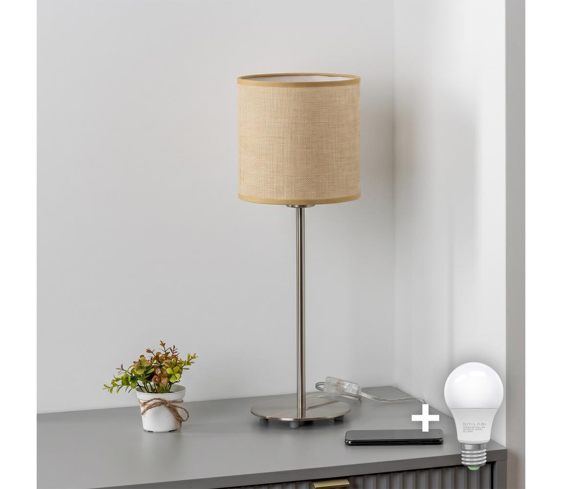 Brilagi - LED stolná lampa NUBILA 1xE27/60W/230V svetlohnedá EG32512+BG1584