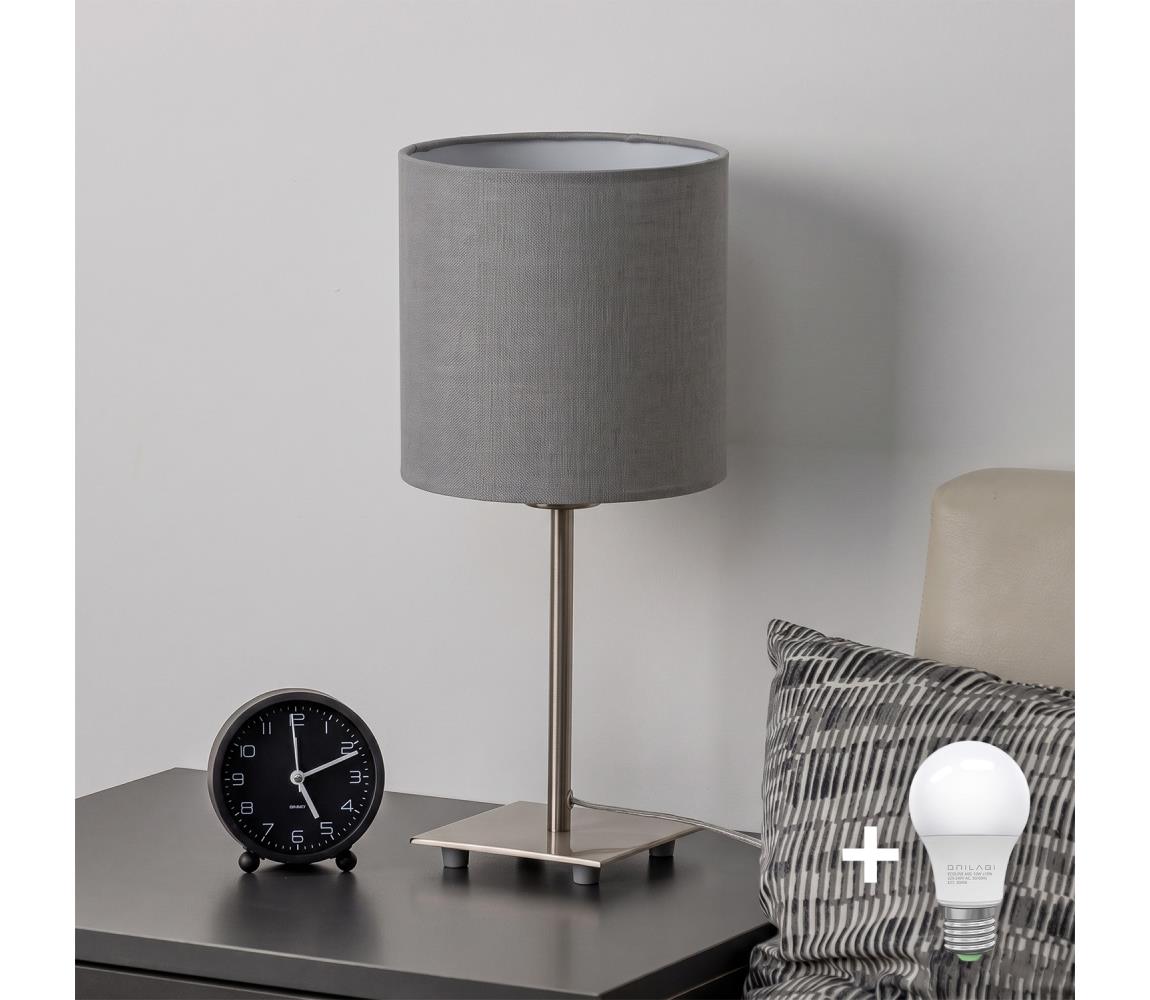 Brilagi - LED stolná lampa NUBILA 1xE27/60W/230V svetlošedá EG32509+BG2454