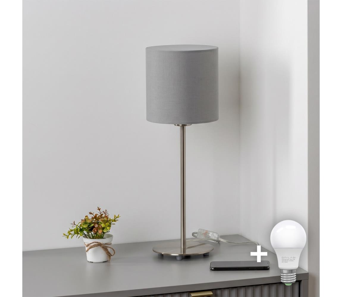 Brilagi - LED stolná lampa NUBILA 1xE27/60W/230V svetlosivá EG32512+BG2454