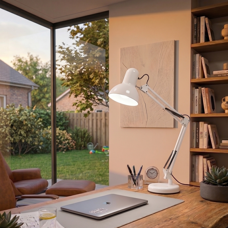 Brilagi - LED Stolná lampa ROMERO 1xE27/10W/230V biela
