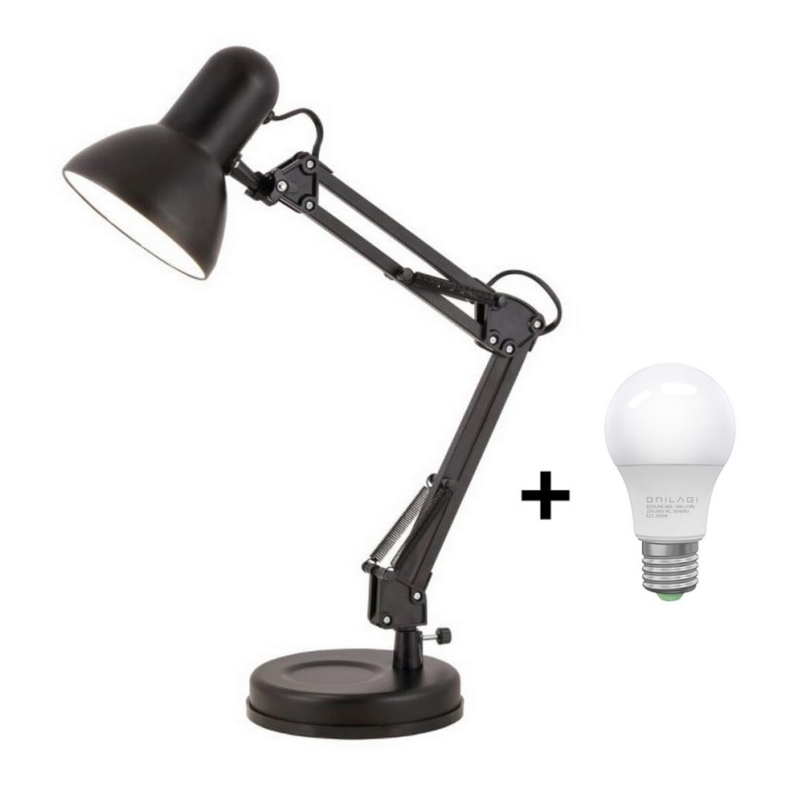 Brilagi - LED Stolná lampa ROMERO 1xE27/10W/230V čierna