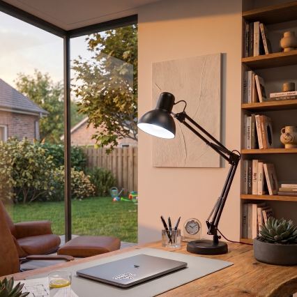 Brilagi - LED Stolná lampa ROMERO 1xE27/10W/230V čierna