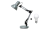 Brilagi - LED Stolná lampa ROMERO 1xE27/10W/230V strieborná