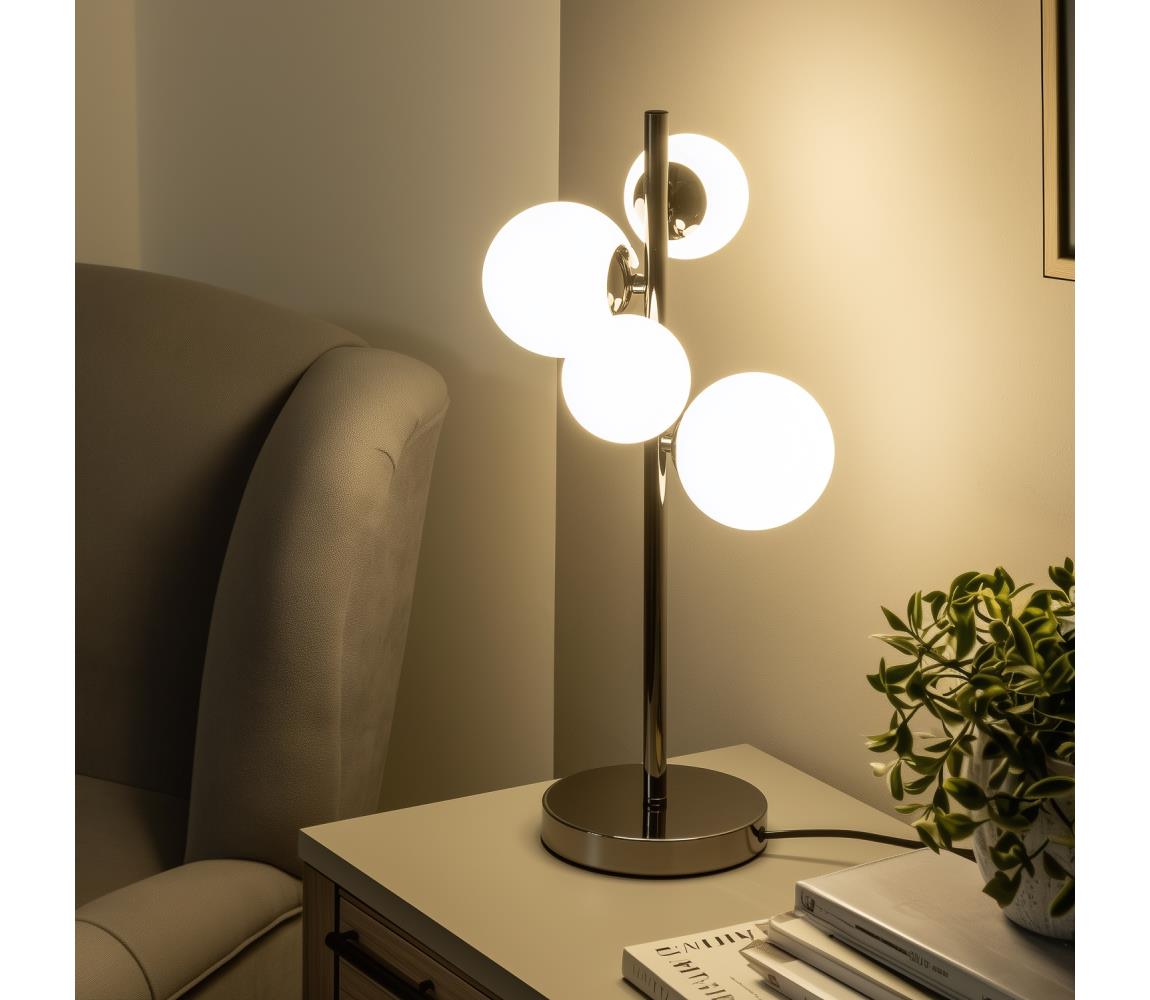 Brilagi - LED stolová lampa MILLA 4xG9/3W/230V čierny chróm/biela 8010-4CW