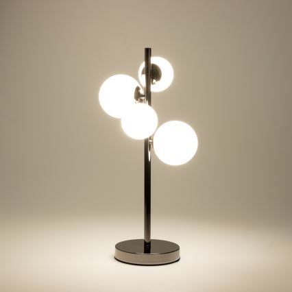 Brilagi - LED stolová lampa MILLA 4xG9/3W/230V čierny chróm/biela