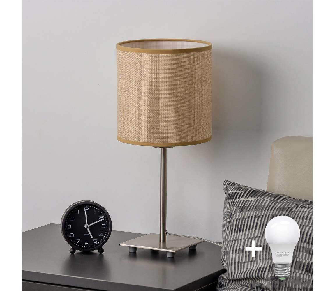 Brilagi - LED stolová lampa NUBILA 1xE27/60W/230V svetlohnedá EG32509+BG1584