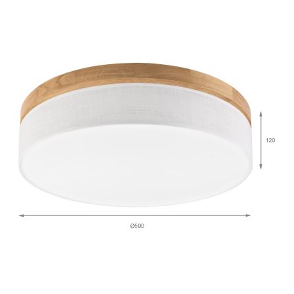 Brilagi - LED Stropná lampa BELLADONNA LED/36W/230V pr. 50 cm biela/dub