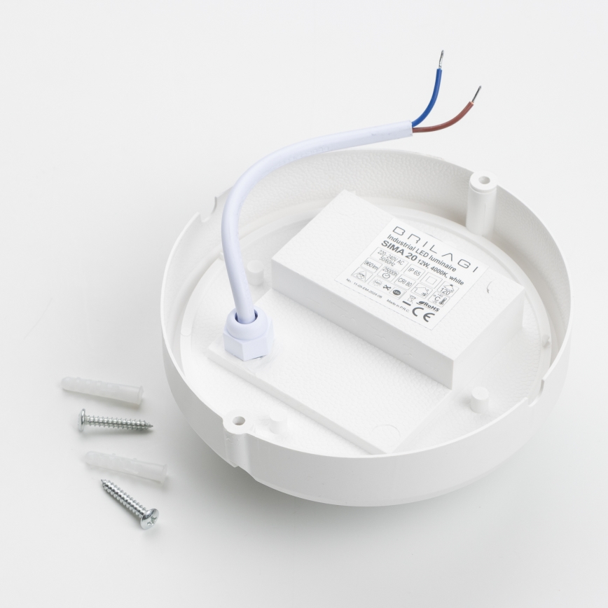 Brilagi - LED Stropné priemyselné svietidlo SIMA LED/12W/230V IP65 biela