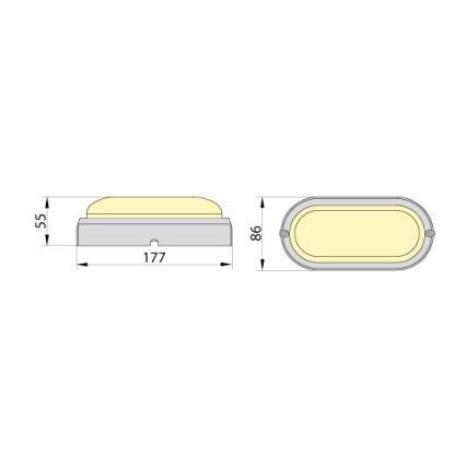 Brilagi - LED Stropné priemyselné svietidlo SIMA LED/12W/230V IP65 čierna