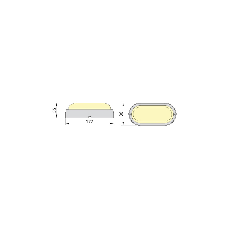 Brilagi - LED Stropné priemyselné svietidlo SIMA LED/12W/230V IP65 čierna